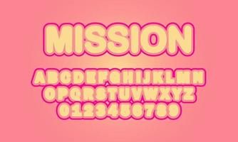 mission font alphabet vector