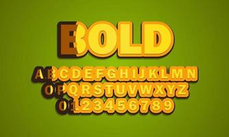 bold font alphabet vector