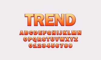 trend font alphabet vector