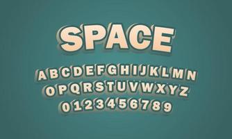 space font alphabet vector