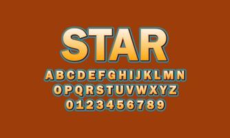 star font alphabet vector