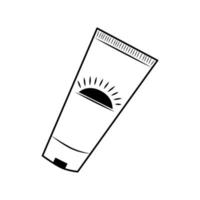 A doodle-style sunscreen. Cute vector illustration.