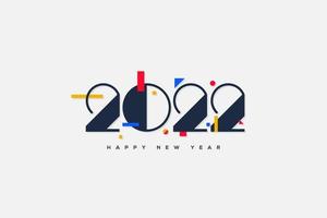 Happy new year 2022 with patterned numbers. vector