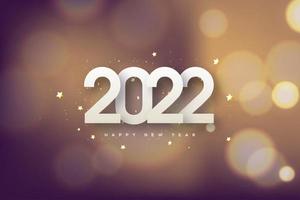 2022 with bokeh background. vector