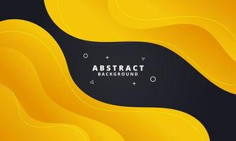 Abstract Yellow Fluid Wave Background vector