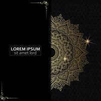 Luxury gold mandala ornate background for wedding invitation vector