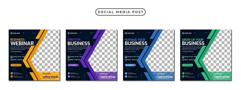 Collection of social media post banner template design