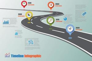 Business roadmap timeline infographic template Vector illustration