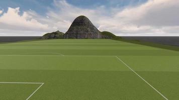 terrain de football sur l'île de montagne video