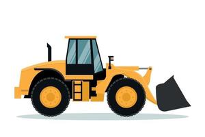 Design of front loader. Heavy machinery vector