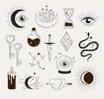 Esoteric objects and symbols vector