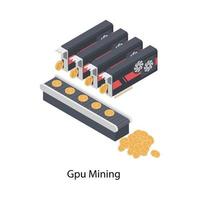 Gpu Mining Technology vector