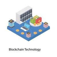 conceptos de tecnología blockchain vector
