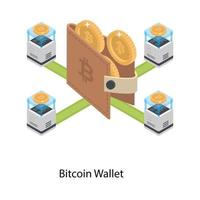 conceptos de billetera bitcoin vector