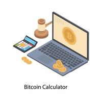 Bitcoin Calculator Concepts vector