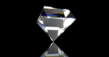 diamants, beau fond. animation 3d en boucle transparente