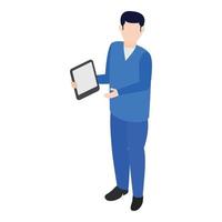 Man With Tablet vector