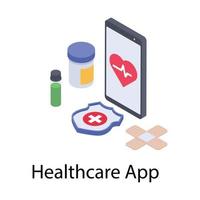 Healthcare Mobile App vector