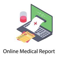 informe médico online vector