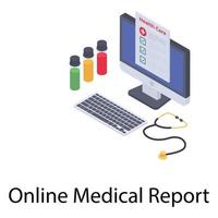 informe médico online vector