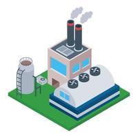 conceptos de fábrica de cemento vector