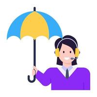 Agent customer  Insurance vector