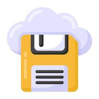 Cloud Floppy and Drive vector