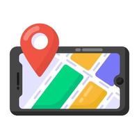 Mobile Map and Location vector