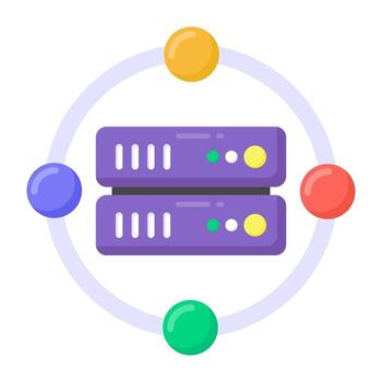 Datacenter Server  Network vector