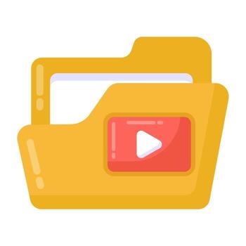 carpeta de video y datos vector