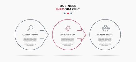Infographic design business template with icons and 3 options or steps vector