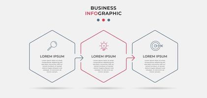 Infographic design business template with icons and 3 options or steps vector
