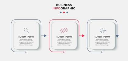 Infographic design business template with icons and 3 options or steps vector