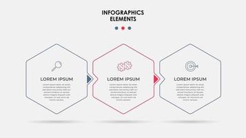 Infographic design business template with icons and 3 options or steps vector