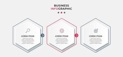 Infographic design business template with icons and 3 options or steps vector