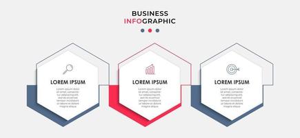 Infographic design business template with icons and 3 options or steps vector