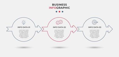 Infographic design business template with icons and 3 options or steps vector