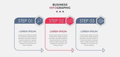 Infographic design business template with icons and 3 options or steps vector