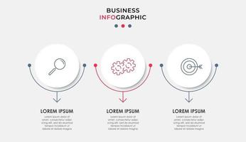 Infographic design business template with icons and 3 options or steps vector