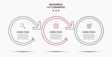 Infographic design business template with icons and 3 options or steps vector