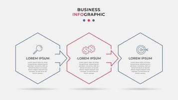 Infographic design business template with icons and 3 options or steps vector