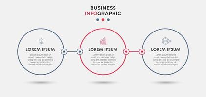 Infographic design business template with icons and 3 options or steps vector