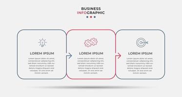 Infographic design business template with icons and 3 options or steps vector