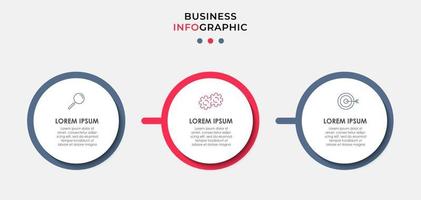 Infographic design business template with icons and 3 options or steps vector