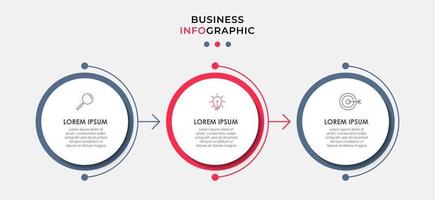 Infographic design business template with icons and 3 options or steps vector