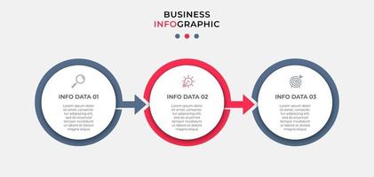 Infographic design business template with icons and 3 options or steps vector