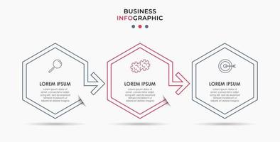 Infographic design business template with icons and 3 options or steps vector
