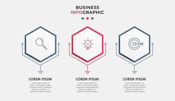 Infographic design business template with icons and 3 options or steps vector
