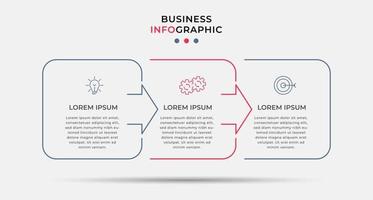 Infographic design business template with icons and 3 options or steps vector