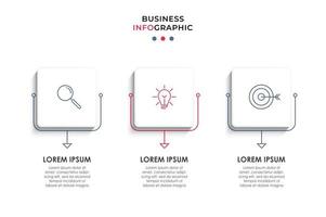 Infographic design business template with icons and 3 options or steps vector